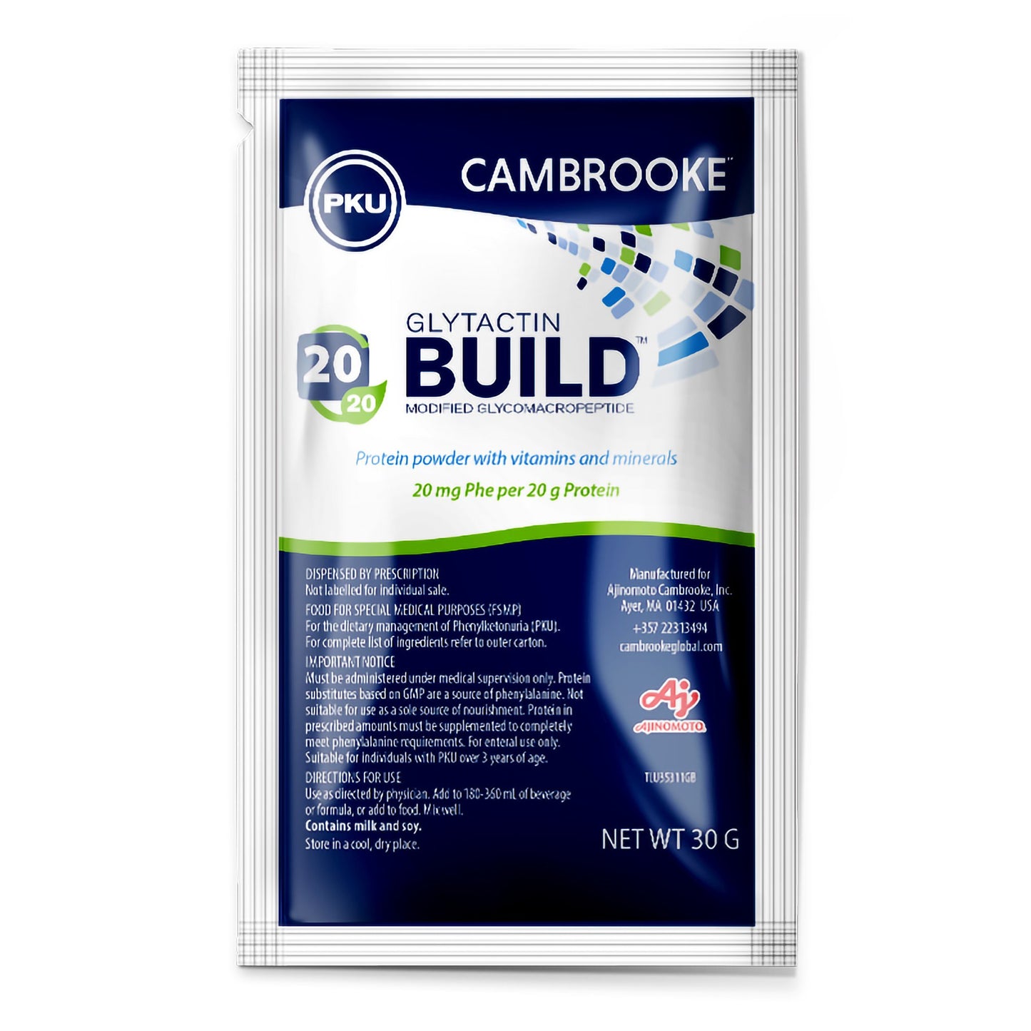 Glytactin® BUILD 20/20 Oral Supplement Smooth Flavor Powder 1.1 oz. Individual Packet (1182483_EA)