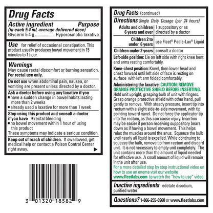 Fleet® Laxative Suppository 7.5 mL 5.4 Gram Strength Glycerin (786875_BX)