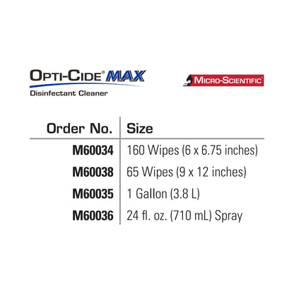 Opti-Cide® Max Surface Disinfectant Cleaner Premoistened Alcohol Based Manual Pull Wipe 160 Count Canister Alcohol Scent NonSterile (1100339_CT)