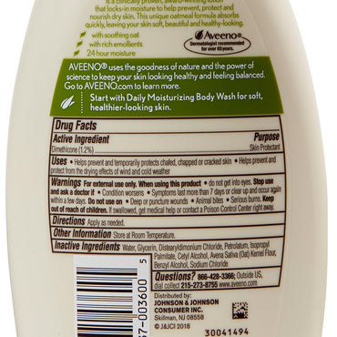 Aveeno® Hand and Body Moisturizer 12 oz. Pump Bottle Unscented Lotion (694993_CS)