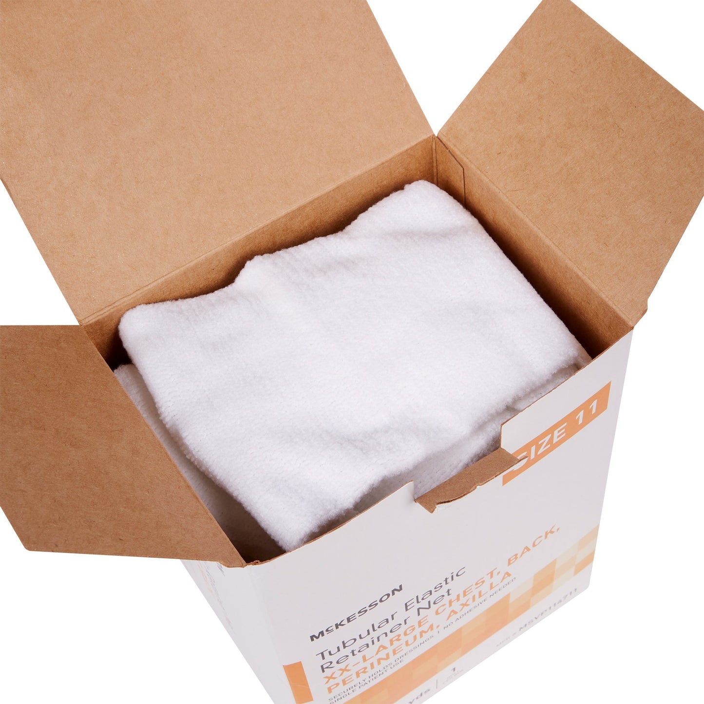 McKesson Elastic Net Retainer Dressing Tubular Elastic 47 Inch X 25 Yard (119.4 cm X 22.9 m) Size 11 White 2X-Large Chest / Back / Perineum / Axilla NonSterile (1113355_CS)