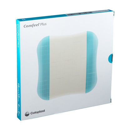 Comfeel® Plus Hydrocolloid Dressing Film Backing 4 X 4 Inch Square Hydrocolloid / Sodium Carboxymethylcellulose (CMC) / Film (1124399_EA)