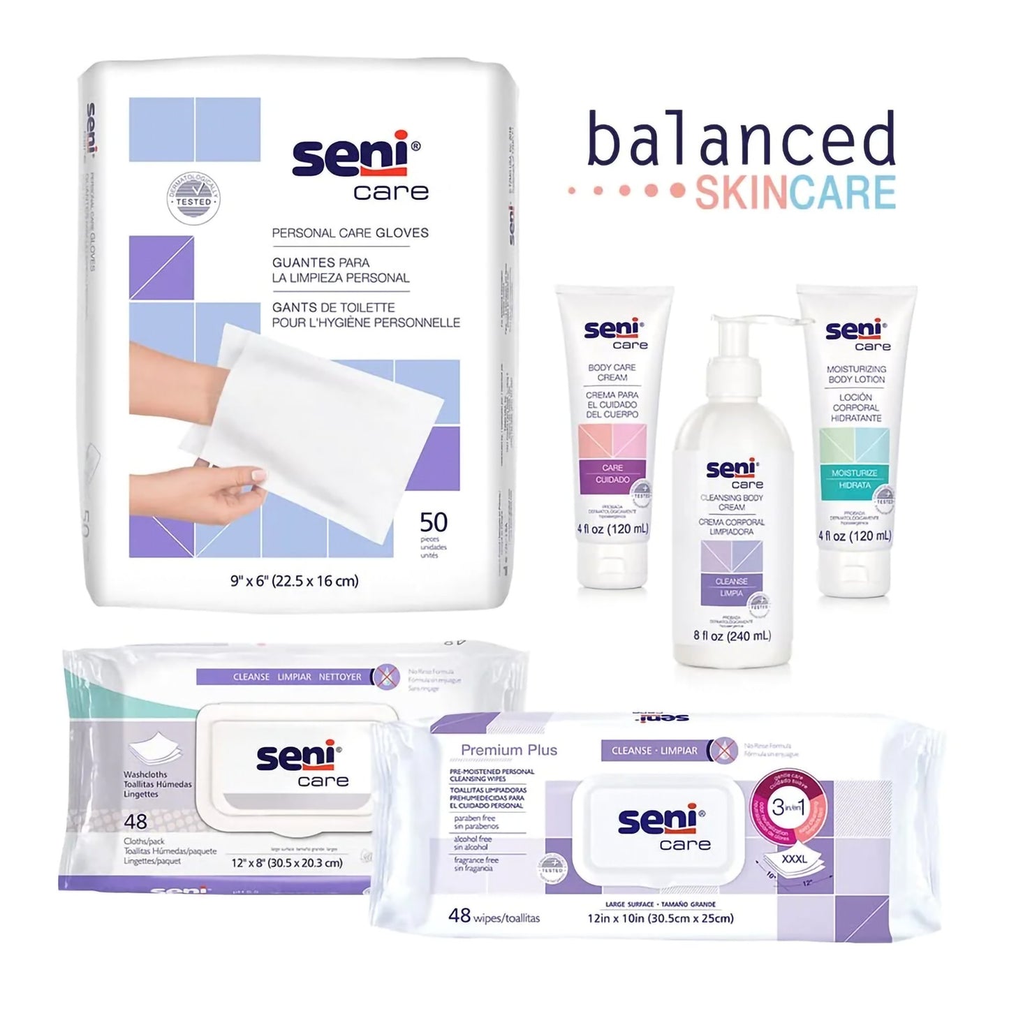 Seni Care Wash Mitt 6 X 9 Inch White Disposable (1163872_PK)
