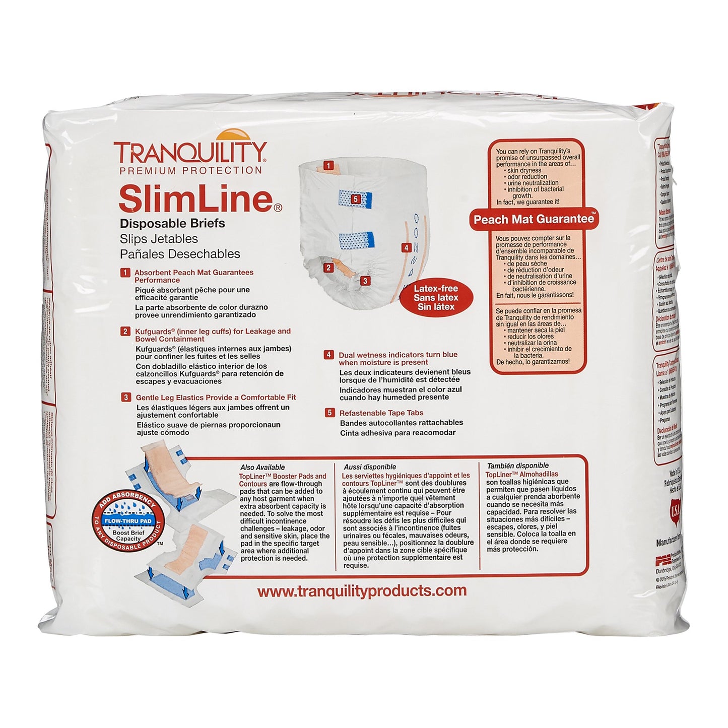 Tranquility® Slimline® Unisex Adult Incontinence Brief Medium Disposable Heavy Absorbency (238454_PK)