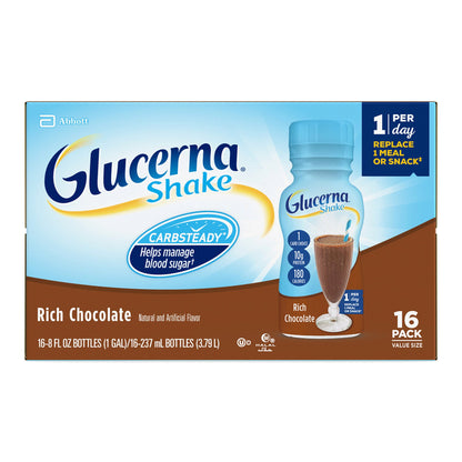 Glucerna® Original Shake Oral Supplement Rich Chocolate Flavor Liquid 8 oz. Bottle (649274_EA)