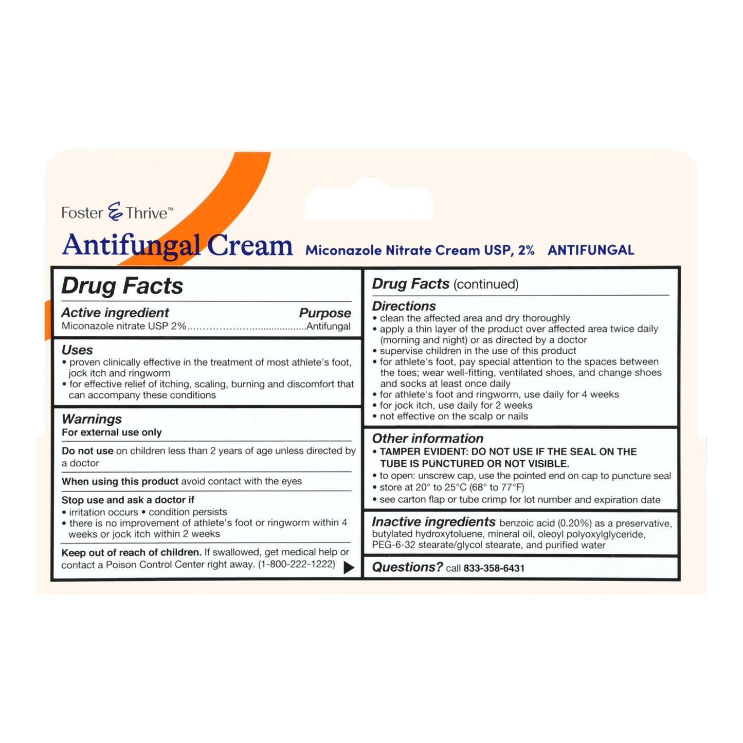 Foster & Thrive™ Antifungal 2% Strength Cream 1 oz. Tube (1238925_EA)