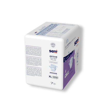 Seni® Active Super Plus Unisex Adult Absorbent Underwear Pull On with Tear Away Seams X-Large Disposable Heavy Absorbency (1163820_CS)