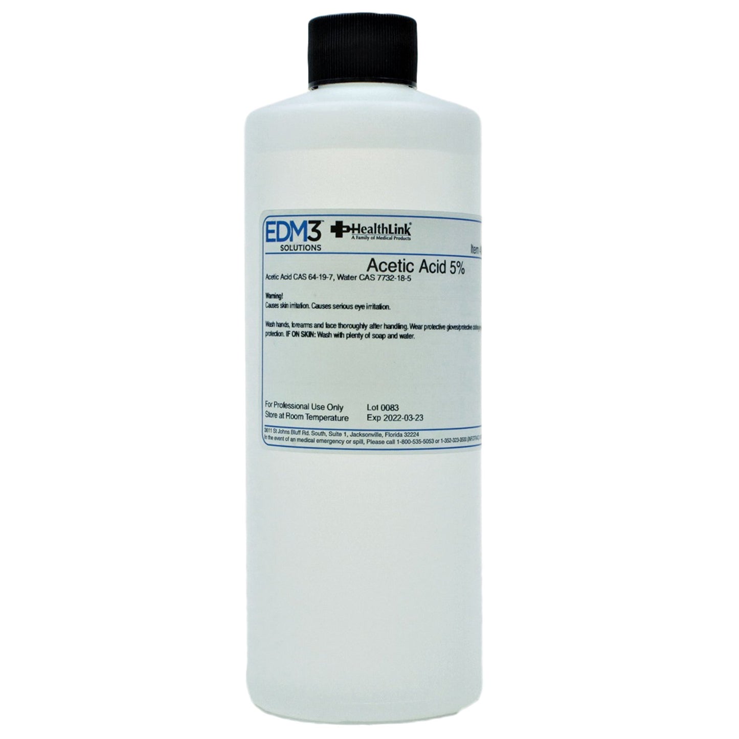 EDM 3 LLC Chemistry Reagent Acetic Acid ACS Grade 5% 16 oz. (439352_EA)