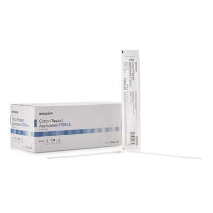 McKesson Swabstick Cotton Tip Plastic Shaft 6 Inch Sterile 2 per Pack (854351_PK)