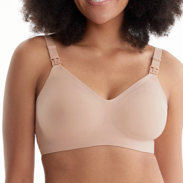 Momcozy Smooth Nursing Bra Beige Large 36 to 38 Inch (1261820_EA)