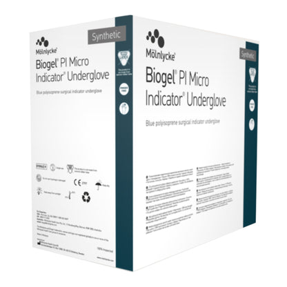 Biogel® PI Micro Indicator® Underglove Surgical Underglove Size 6.5 Sterile Polyisoprene Standard Cuff Length Smooth Blue Chemo Tested (1011912_BX)