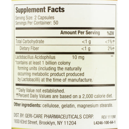 HEALTHSTAR® Probiotic Dietary Supplement 100 per Bottle Capsule (852556_BT)