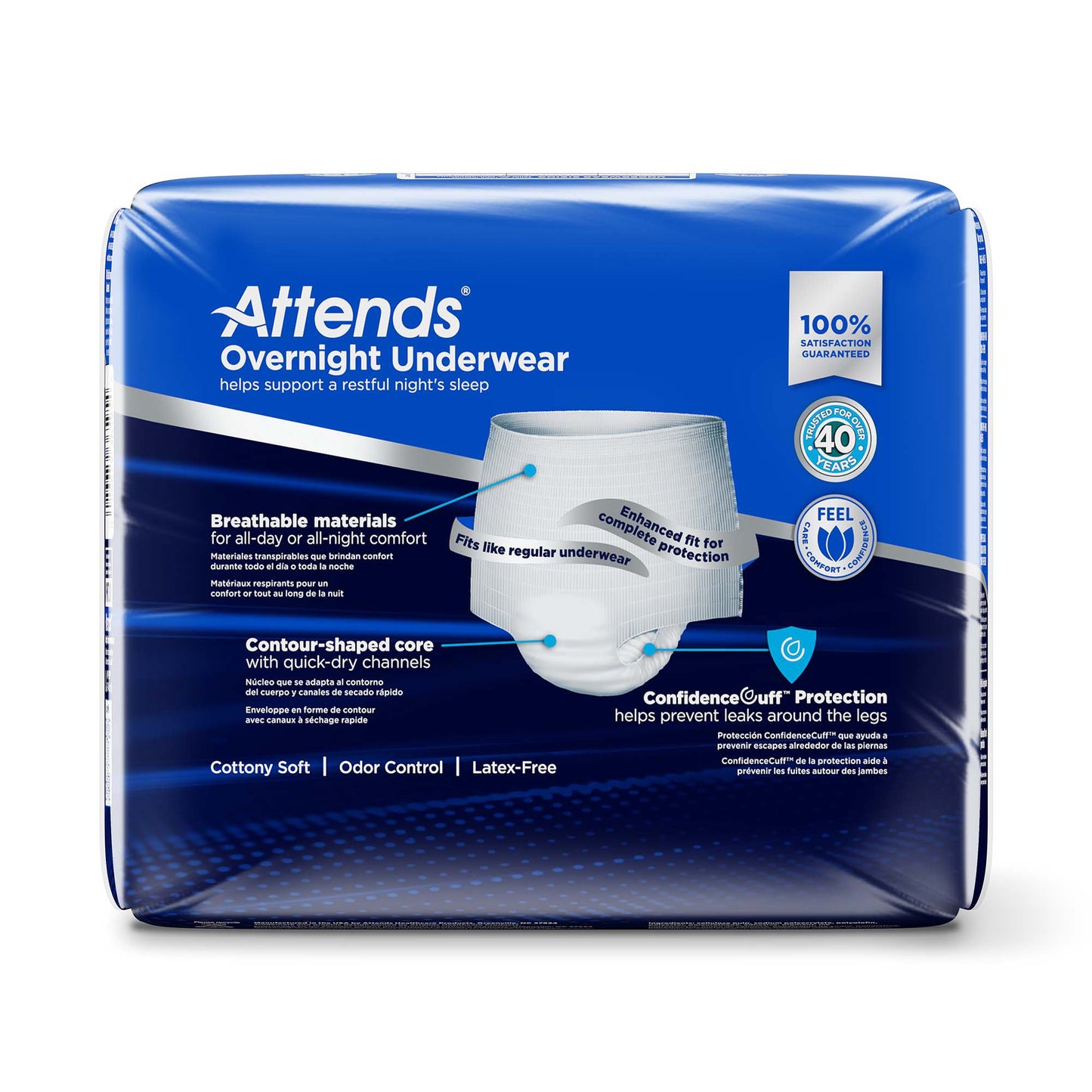 Attends® Overnight Unisex Adult Absorbent Underwear Pull On with Tear Away Seams Large Disposable Heavy Absorbency (830764_CS)