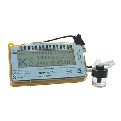 Fridge-tag® 2L Freezer Vaccine Data Logger with Alarm Fahrenheit / Celsius -22° to +131°F (-30° to +55°C) Glycol Bottle Probe Battery Operated (1014796_EA)
