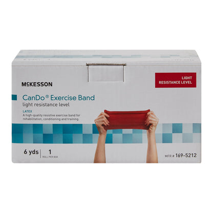 McKesson CanDo® Exercise Resistance Band Red 5 Inch X 6 Yard Light Resistance (1073305_EA)