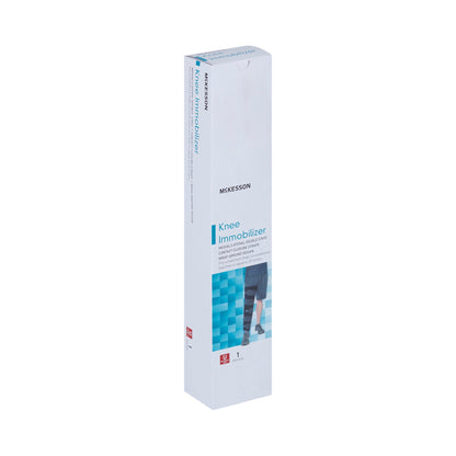 McKesson Knee Immobilizer One Size Fits Most Hook and Loop Closure Up to 29 Inch Thigh Circumference 14 Inch Length Left or Right Knee (1159092_EA)