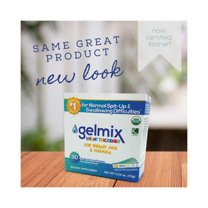 Gelmix® Infant Formula and Breast Milk Thickener 2.4 Gram Individual Packet Unflavored Powder IDDSI Level 1 Slightly Thick (1148667_CS)