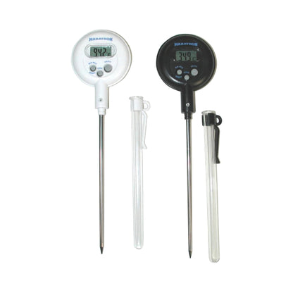 Marathon Digital Laboratory Thermometer Fahrenheit / Celsius 14° to 392°F (-10° to +200°C) Stainless Steel Probe Free-standing Battery Operated (725062_EA)