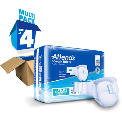 Attends® Stretch Unisex Adult Incontinence Brief Large / X-Large Disposable Heavy Absorbency (981738_BG)
