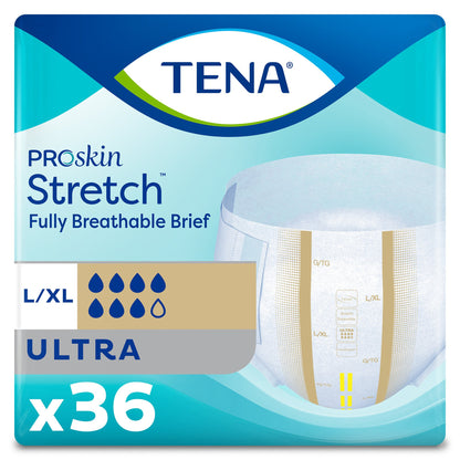 TENA ProSkin Stretch™ Ultra Unisex Adult Incontinence Brief Large / X-Large Disposable Heavy Absorbency (871836_PK)