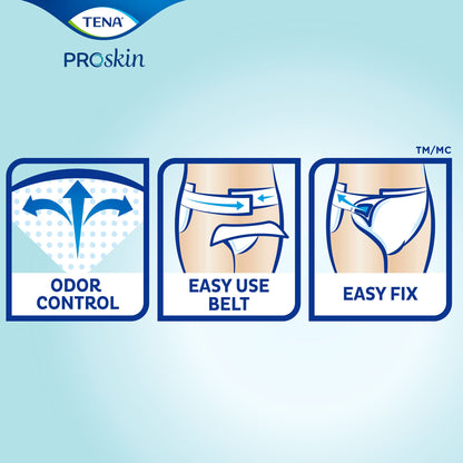 TENA® ProSkin™ Flex Super Unisex Adult Incontinence Belted Undergarment Size 20 Disposable Heavy Absorbency (718449_PK)