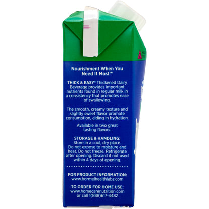 Thick & Easy® Dairy Thickened Beverage 8 oz. Carton Milk Flavor Liquid IDDSI Level 2 Mildly Thick (918995_CS)