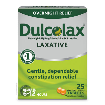 Dulcolax® Laxative Tablet 25 per Box 5 mg Strength Bisacodyl USP (853012_BX)