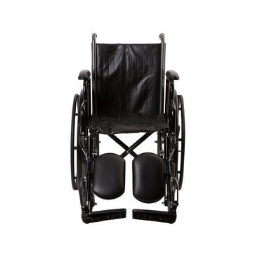 McKesson Wheelchair Dual Axle Desk Length Arm Swing-Away Elevating Legrest Black Upholstery 16 Inch Seat Width Adult 250 lbs. Weight Capacity (1065273_EA)