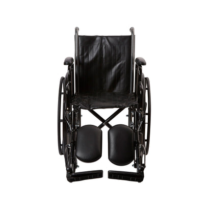 McKesson Wheelchair Dual Axle Desk Length Arm Swing-Away Elevating Legrest Black Upholstery 16 Inch Seat Width Adult 250 lbs. Weight Capacity (1065273_EA)