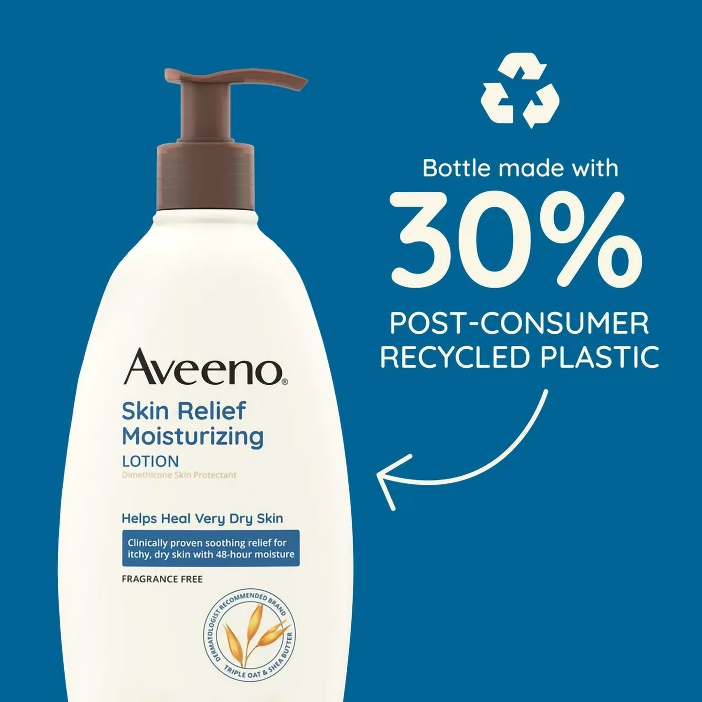 Aveeno® Skin Relief Hand and Body Moisturizer 12 oz. Pump Bottle Unscented Lotion (1228809_EA)
