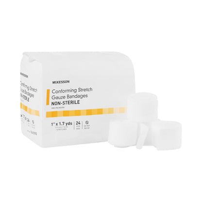 McKesson Conforming Bandage 1 Inch X 1-7/10 Yard NonSterile 24 per Pack (993036_CS)