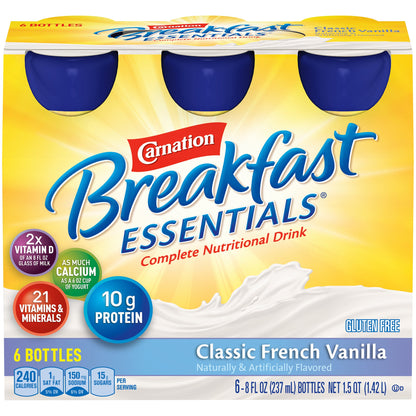 Carnation Breakfast Essentials® Oral Supplement French Vanilla Flavor Liquid 8 oz. Bottle (906177_EA)