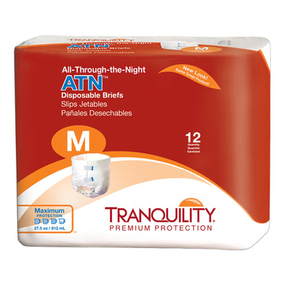 Tranquility® ATN Unisex Adult Incontinence Brief Medium Disposable Heavy Absorbency (451111_CS)