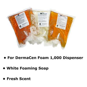 DermaCen® Soap Foaming 1,000 mL Dispenser Refill Bag Fresh Scent (567833_CS)