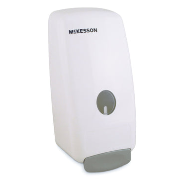 McKesson Soap Dispenser White Plastic Manual Push 1000 mL Wall Mount (468279_EA)