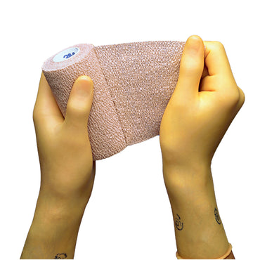 3M™ Coban™ Cohesive Bandage 1 Inch X 5 Yard Self-Adherent Closure Tan NonSterile Standard Compression (481236_CS)
