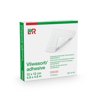 Vliwasorb® Border Super Absorbent Dressing Polyacrylate Adhesive 5 X 5 Inch Square (1254653_BX)