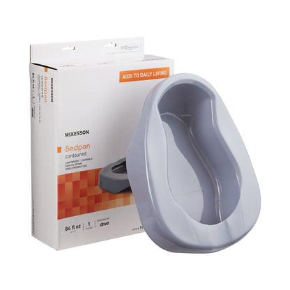 McKesson Contoured Bedpan Gray 84 oz. / 2484 mL (1103357_EA)