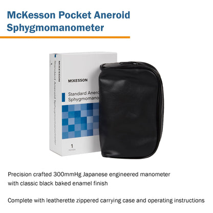 McKesson Brand Aneroid Sphygmomanometer Unit Pediatric Cuff Nylon Cuff 13 - 19.5 cm Pocket Aneroid (1067633_EA)