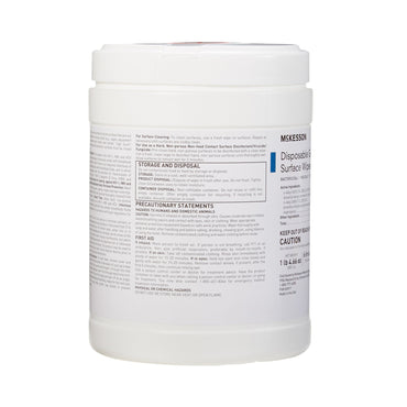 McKesson Surface Disinfectant Premoistened Manual Pull Wipe 160 Count Canister Alcohol Scent NonSterile (880563_CS)