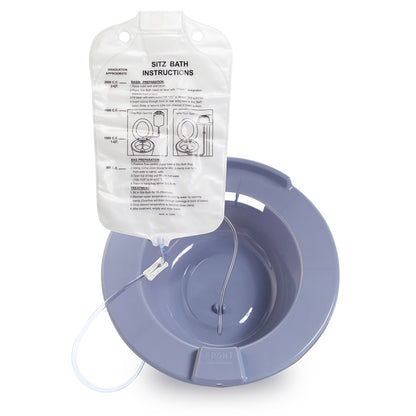 McKesson Sitz Bath Round Gray Plastic 2000 mL Bag Graduated, 500 mL Increments up to 2000 mL (1103376_EA)