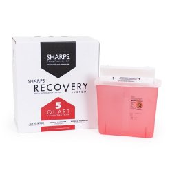Sharps Recovery System™ Mailback Sharps Container Translucent Red Base 12-1/4 L X 4-3/4 W X 10-1/2 H Inch Horizontal Entry 1.35 Gallon (902621_EA)