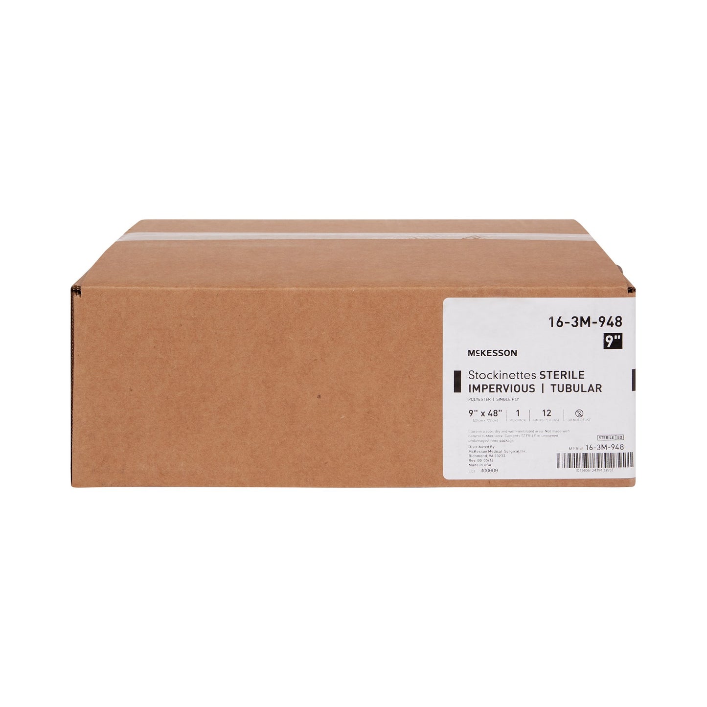 McKesson Surgical Stockinette Impervious / Tubular 9 W X 48 L Inch Sterile (460836_CS)