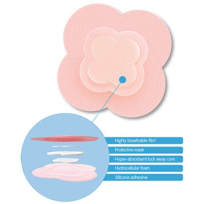 Allevyn Life Foam Dressing 6-1/16 X 6-1/16 Inch With Border Film Backing Silicone Gel Adhesive Quadrilobe Sterile (834487_BX)