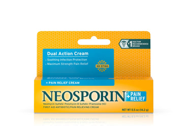 Neosporin® + Pain Relief First Aid Antibiotic with Pain Relief Bacitracin / Neomycin / Polymyxin B / Pramoxine HCl Cream 0.5 oz. Tube (677853_EA)