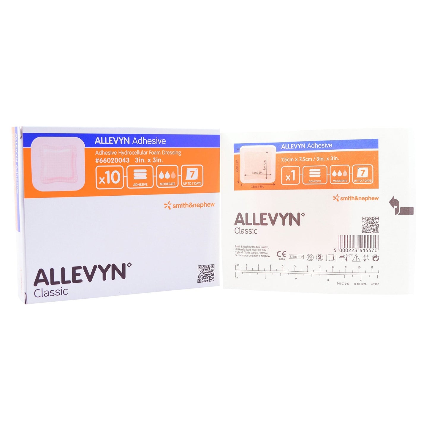 Allevyn Adhesive Foam Dressing 3 X 3 Inch With Border Film Backing Adhesive Square Sterile (278016_CS)