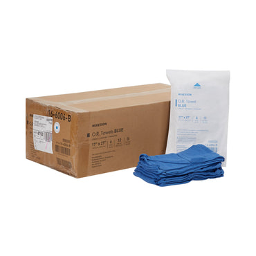 McKesson O.R. Towel 17 W X 27 L Inch Blue Sterile (277862_CS)