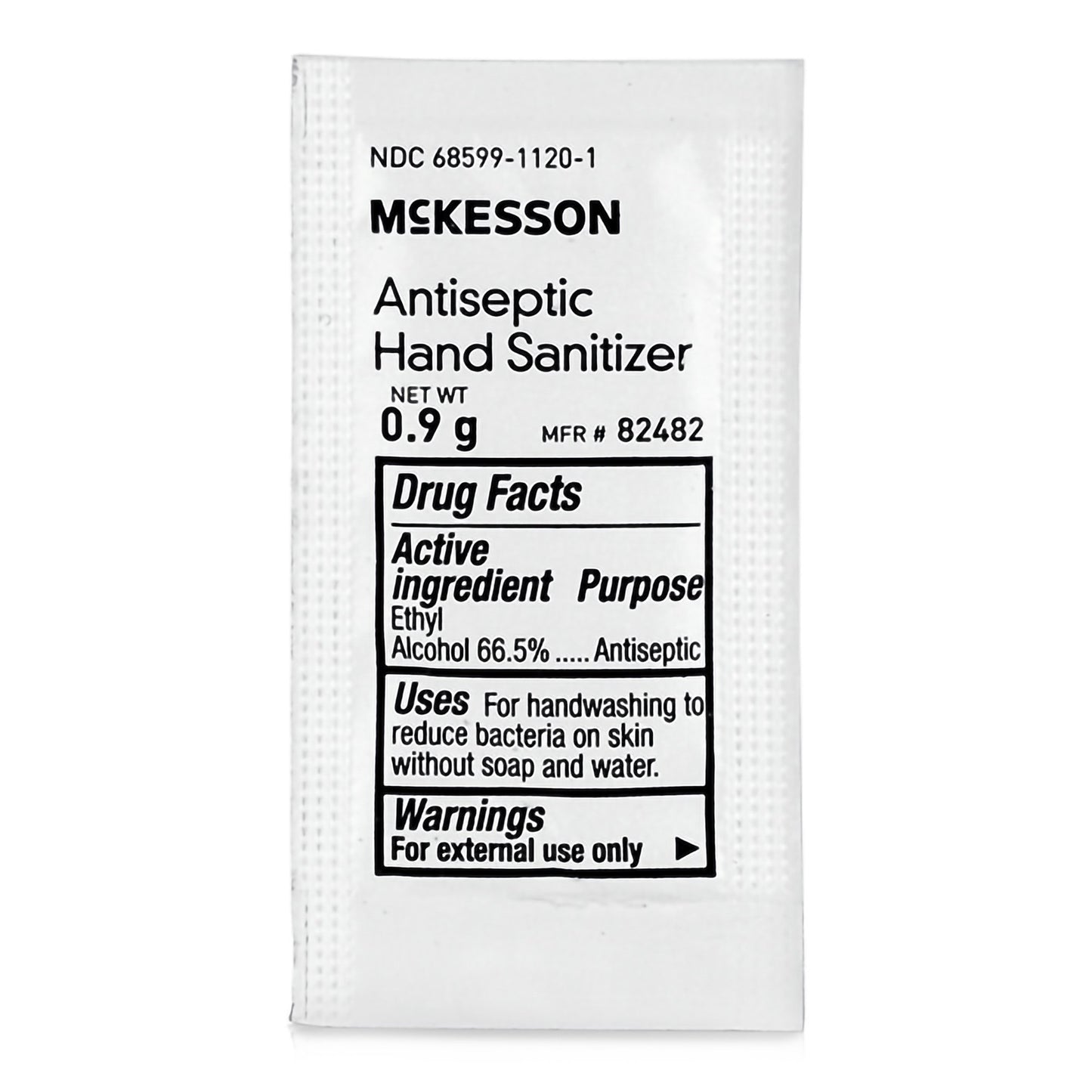 McKesson Hand Sanitizer with Aloe 0.9 Gram Ethyl Alcohol Gel Individual Packet (1111746_CS)