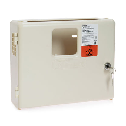 McKesson Prevent® Sharps Container Cabinet / Wall Enclosure High Impact Polystyrene Wall Mount Locking (855128_EA)