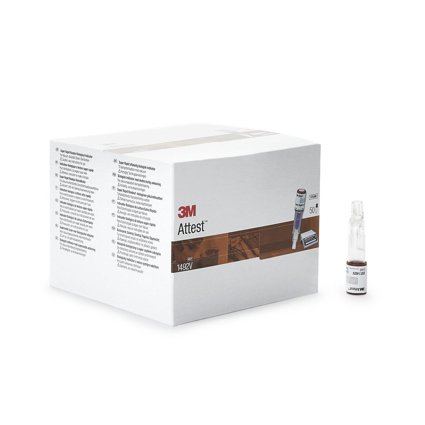 Attest™ Super Rapid Readout Sterilization Biological Indicator Vial Steam (852219_BX)